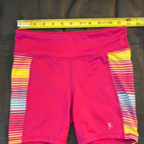 Kirkland Signature Pink and Multicolor Striped Athletic Shorts - Picture 3 of 3